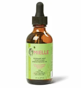 MIELLE Organics Rosemary Mint Scalp & Hair Strengthening Oil w/ Biotin 2oz - Picture 1 of 3