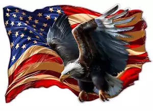 American flag Pin up Bomber Girl decal - Bild 1 von 10