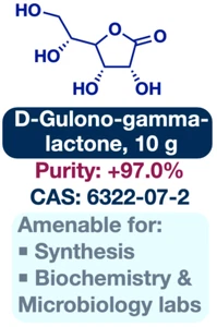 D-Gulono-gamma-lactone || CAS: 6322-07-2 || 10 g || Purity: +97.0% - Bild 1 von 2