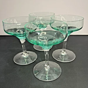 Set di 4 bicchieri da dessert champagne vintage Sasaki Harmony Aqua Crystal 5" - Foto 1 di 8
