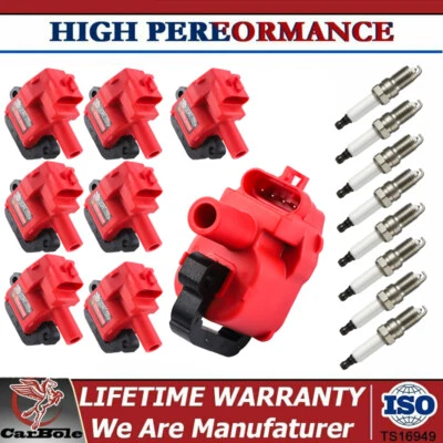 Set of 8 Ignition Coil & Platinum Spark Plug For 1998 Pontiac GTO 5.7L V8 UF192 - Image 1 of 4