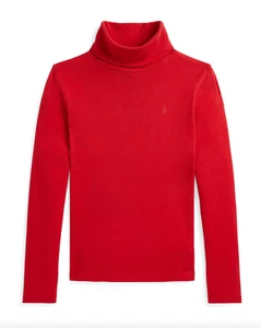 Polo Ralph Lauren Girls Red Cotton-Blend Turtleneck Size XL(16) NWT - Picture 1 of 4