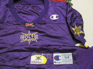CAMISETA DE FUTBOL XFL BIRMINGHAM BOLTS AUTÉNTICA VINTAGE + RABIA PARA JERSEYNIRVANA - Imagen 1 de 17