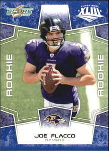 2008 Score Super Bowl XLIII Blue Baltimore Ravens Football Card #344 Joe Flacco