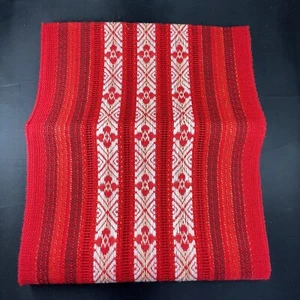 Red Holiday Woven Table Runner 11.5x80in - Picture 1 of 8
