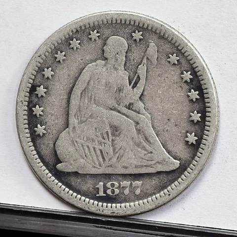1877-S Liberty Seated Quarter - VG Details, Harshly Cleaned (49356-L) Cover
