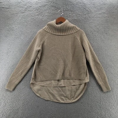 Suéter The Limited Cuello Tortuga Mujer S Beige Raglán Manga Larga Jersey Tejido Foto 1 de 4