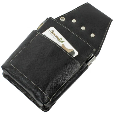 Leder Kellnertasche Kellnerholster Kellner Holster Halfter Tasche schwarz
