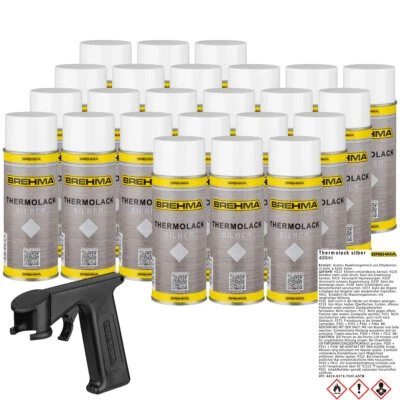 24x Thermolack Ofenlack Auspufflack hitzebeständig silber bis 600°C Spray - Bild 1 von 4