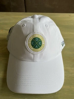 TOTALMENTE NUEVO Sombrero Imperial CDGA Ajustable Blanco Chicago District Golf Association Foto 1 de 4