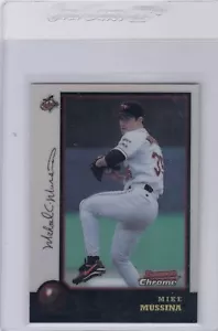 1998 BOWMAN CROMATO MIKE MUSSINA ORIOLES YANKEES HOF REFRATTORE 9 SPEDIZIONE GRATUITA - Foto 1 di 1