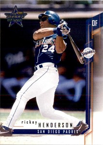 2001 Leaf Rookies & Stars Rickey Henderson San Diego Padres #100