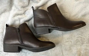 Sun + Stone Cadee SS Ankle Booties Brown M Sz 8 Womens Boots Short Fall Wear New - Picture 1 of 7