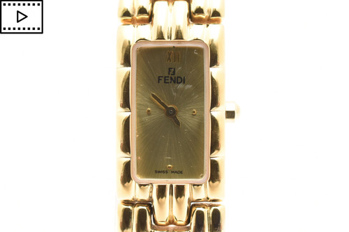 Orologio Donna Vintage [Ecc+5] Vintage FENDI 670L Orologi Quadrante Oro Quarzo GIAPPONE