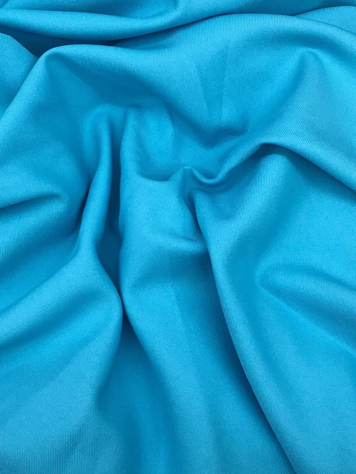 Turquoise Poly Gabardine Fabric 58" wide, non-stretch by the Yard - Image 1 of 1