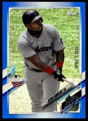 2021 Topps Opening Day #76 Jesus Aguilar   Miami Marlins - Image 1 of 2