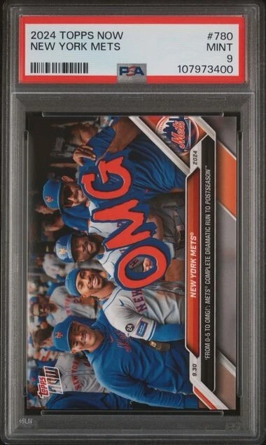 2024 Topps Ahora OMG! Carrera de postemporada #780 New York Mets PSA 9 Foto 1 de 2
