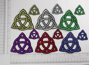 Aplique con parche de hierro Triquetra - pagano Wicca celta ¡muchos tamaños y colores! - Imagen 1 de 19