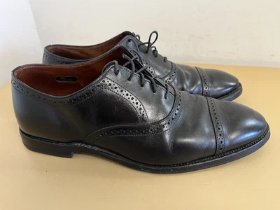Sapatos sociais Allen Edmonds Van Ness biqueira de couro preto, masculino tamanho 10.5 3E, EEE - Imagem 1 de 4