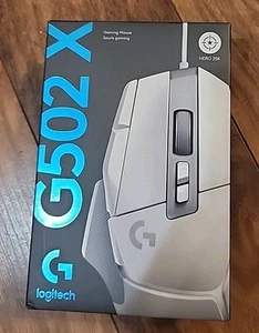NEW Logitech G502 X Wired Gaming Mouse - White - Afbeelding 1 van 5