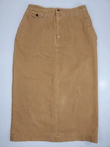 Ralph Lauren Country Skirt Women 14 Heavy Twill Denim USA 90s Cowgirl Western - Picture 1 of 11