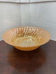 Vajilla vintage Fire King Bowl Anchor Hocking melocotón brillo mercancía remolino - Imagen 1 de 8