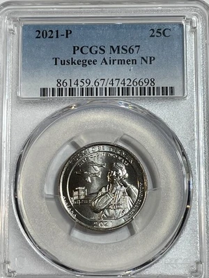 2021 P  PCGS MS67 Tuskegee Airmen Quarter - Image 1 of 2