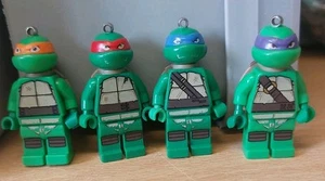 Lego Teenage Mutant Ninja Turtles TMNT Minifigura Llaveros Oficial Retirado SET - Imagen 1 de 2