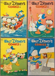 WALT DISNEY'S COMICS & Stories Lot Of 4 #130 131 132 138 Dell 1951 Golden Age - Picture 1 of 20