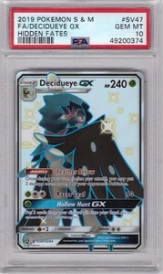 PSA 10 DECIDUEYE GX SV47/SV94 FULL ART SHINY HIDDEN FATES POKEMON ✨ - Bild 1 von 2