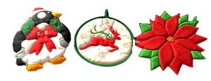 Almohadillas calientes decorativas vintage pingüino reno pascua cocina retro - Lote de 3 - Imagen 1 de 7