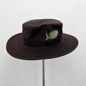 Jack Murphy Glen Sombrero de Cera Marrón Bushman Pluma Ropa de Campo Pequeño 57 cm Para Hombres Nuevo - Imagen 1 de 6