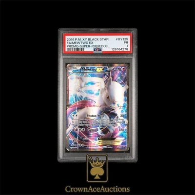 2016 POKEMON XY BLACK STAR PROMO SUPER-PREM COLL #XY125 FULL ART/MEWTWO EX PSA 1 - Image 1 of 2