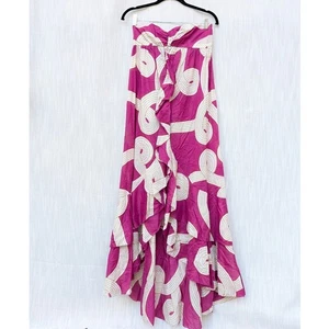 Nuevo sin etiquetas Vestido Largo Estampado Diane von Furstenberg Soleil Natación Púrpura/Rosa, Talla S - Imagen 1 de 9
