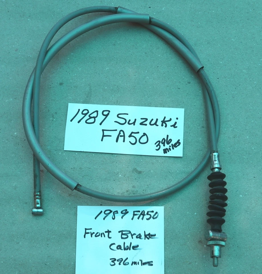 Cable de freno delantero Suzuki Fa50 1989 con herrajes (poco de 396 millas) Foto 1 de 1