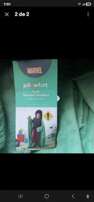 Одеяло с капюшоном Pillowfort Hulk Marvel Avengers Super Hero - Изображение 1 из 2