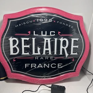 RARE: LUC BELAIRE FRANCE Lighted LED Bar Mancave Sign With Cord 20"x15"x 2.5" - Picture 1 of 2