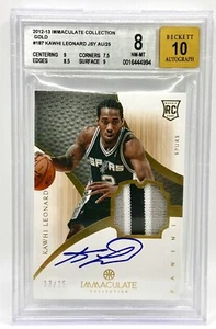 2012-13 Panini Immaculate Collection Kawhi Leonard Rookie Patch Auto RC Gold /25 - Picture 1 of 2