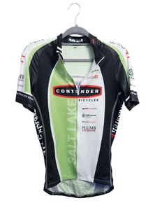 Pearl Izumi Cycling Jersey Black/White/Green Full Zip Size Large - Picture 1 of 8