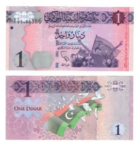 2013 Libya 1 Dinar Banknote UNC P76 Revolution issue - Picture 1 of 1