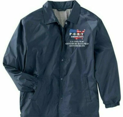 GETTYSBURG-PA GUERRA CIVIL DOS EUA*LOGOTIPO PORTO AMERICANO*JAQUETA BORDADA 1 LADO EQUIPE - Imagem 1 de 4