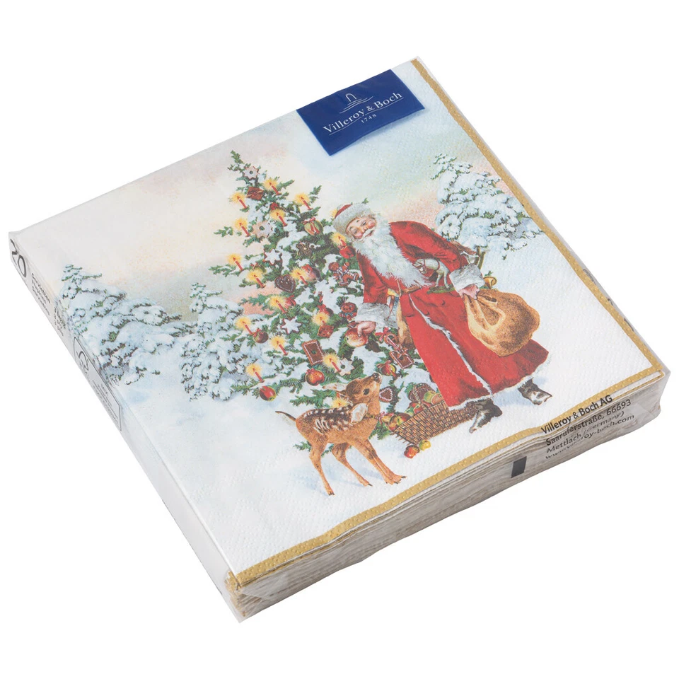 Villeroy & Boch Winter Specials C-Serviette Nikolaus mit Tannenbaum
