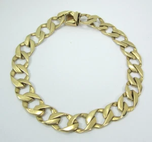 ATEMBERAUBENDES UNISEX 14K GELBGOLD PANZERKETTE GLIED (8") ARMBAND 20,4G - Bild 1 von 6