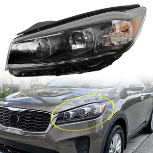 Compatible For 2019 2020 Kia Sorento Halogen w/LED Headlight Left Driver Side LH - Picture 1 of 6