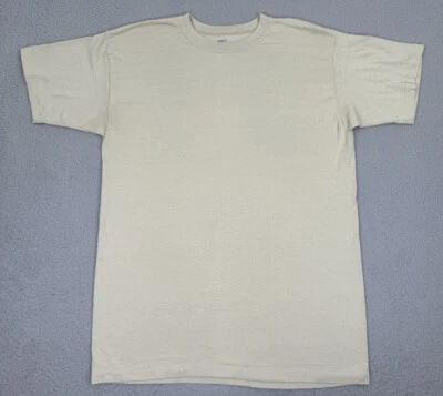 Camisa Duke Athletic Products Para Hombre Grande Beige Blanco Puntada Única EE. UU. Foto 1 de 4