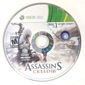 Assasins Creed 3 (Xbox 360, 2008) ***GAME DISCS ONLY, NO ART OR CASE*** - Picture 1 of 2