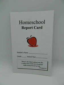 Homeschool Report Card, pack of 25, w. Bible Verse, K5 thru 5th GR, Elementary - Imagen 1 de 3
