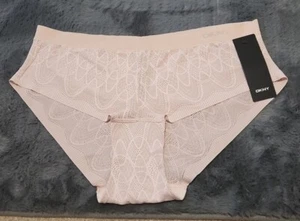 DKNY Powder Pink Large Lace Comfort Hipster Knickers Panties New Free P&P - Picture 1 of 3