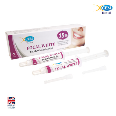 Focal White - Professional Teeth Whitening Gel - 2 X 3ml - Made In The UK - Xcem • 19.39€