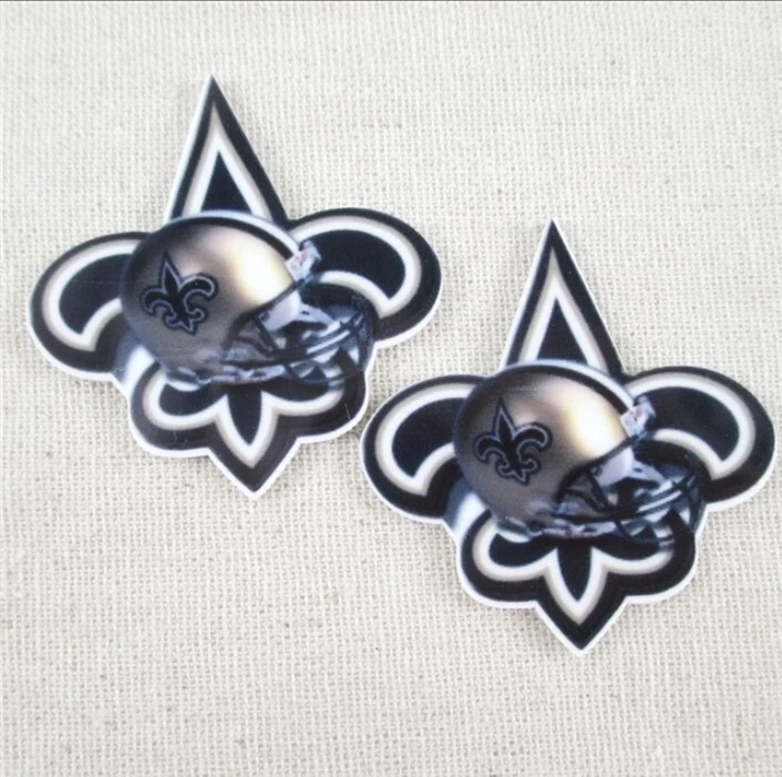 5 piezas Casco de fútbol americano Planar Resina Flatback Bow Center Saints Nueva Orleans 1,9x2" Foto 1 de 1